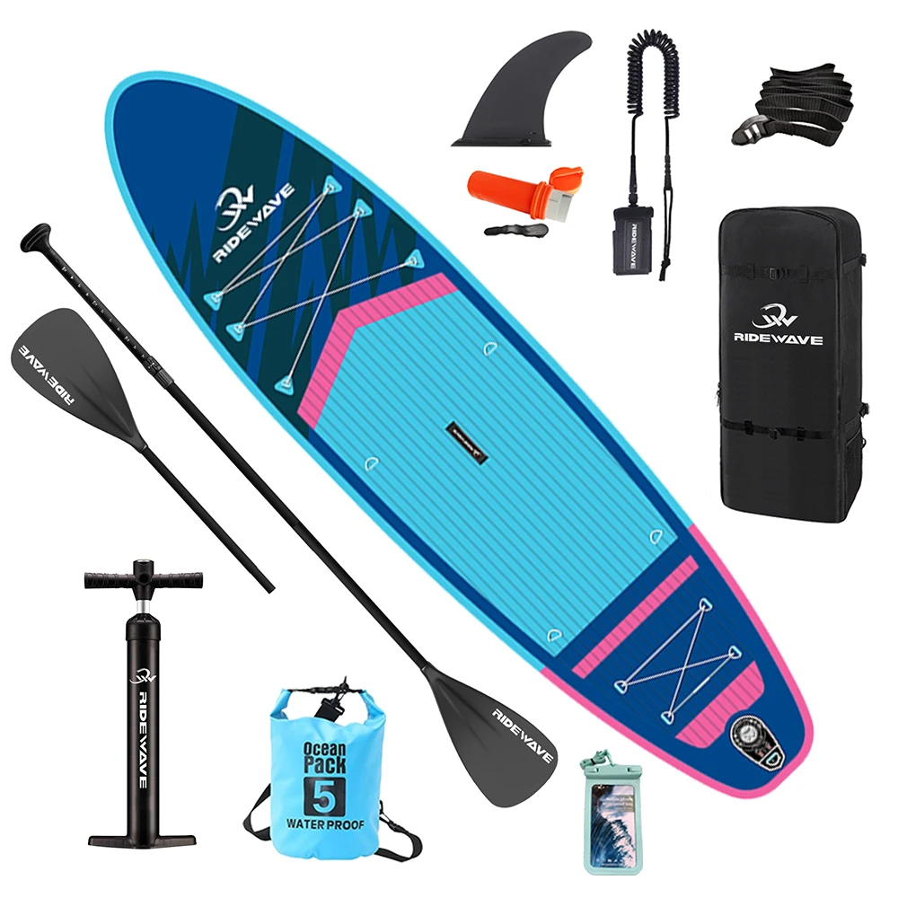 

Надувная SUP-доска Ridewave Factory AeroFlow для всех видов спорта с полным комплектом аксессуаров, готова к отправке, быстрая доставка