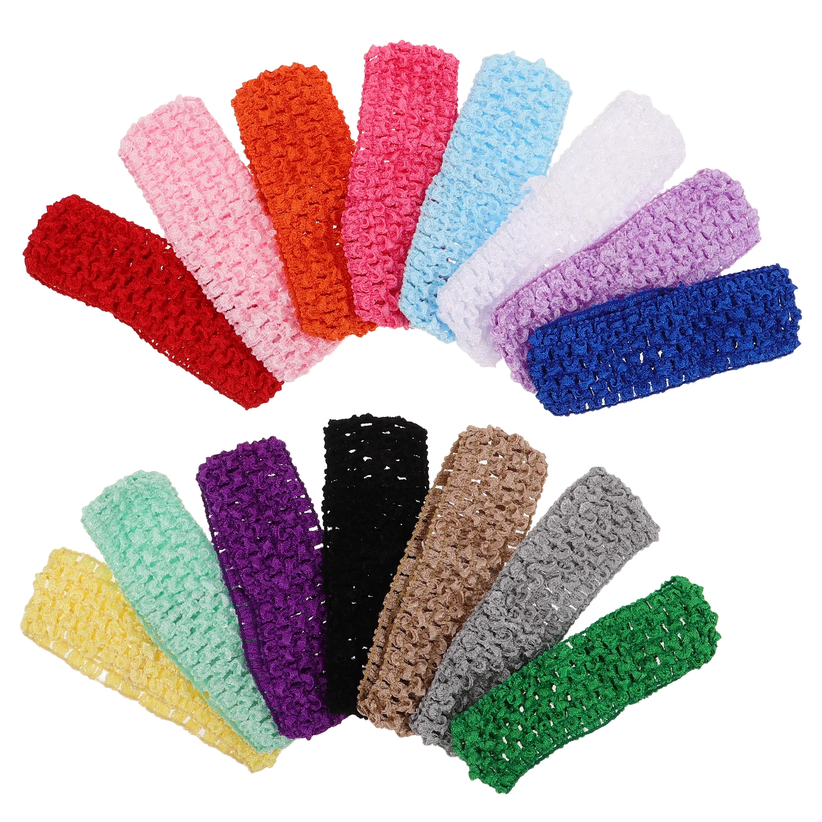 

30 Pcs Hair Scarf Elastic Knitted Headband Crochet Bandana Broadside Headscarves Stretchy Headbands for Women Women's