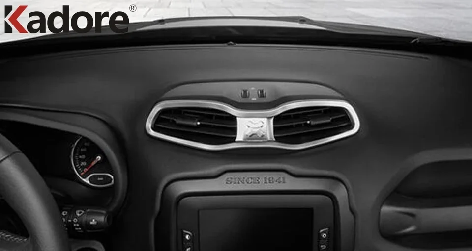 Garniture Panneau Commande Climatisation Pour Jeep Renegade 2018-2022 - Aspect Fibre De Carbone