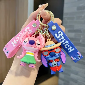 Großhandel Anime Disney Keychain Mickey Mouse Minnie Lilo & Neue Zeichenpunkt Keychain Auto Anhänger Kinder Geschenke 10 Haupthandel für Großhandelsverkauf - №3