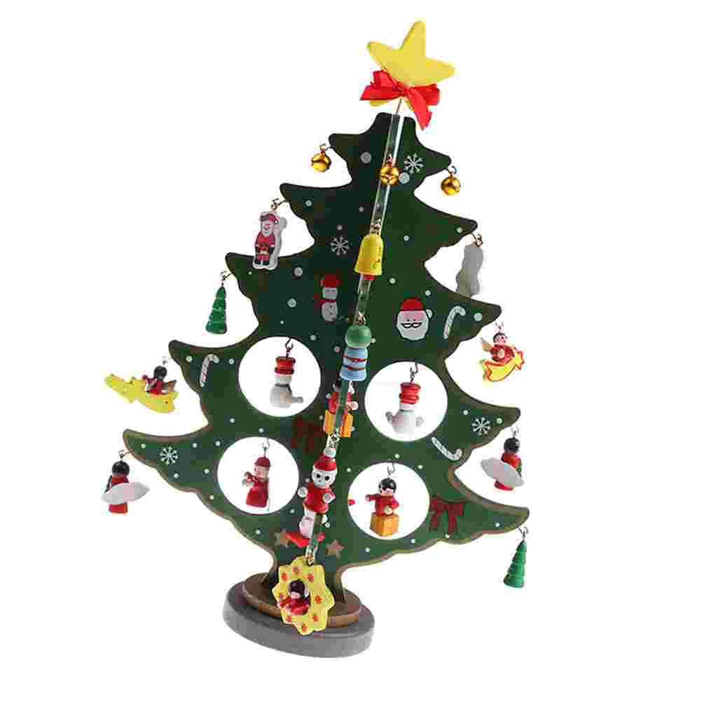 

Wooden Christmas Tree Gift Manual Handmade DIY Toy Festive Decoration Adornment