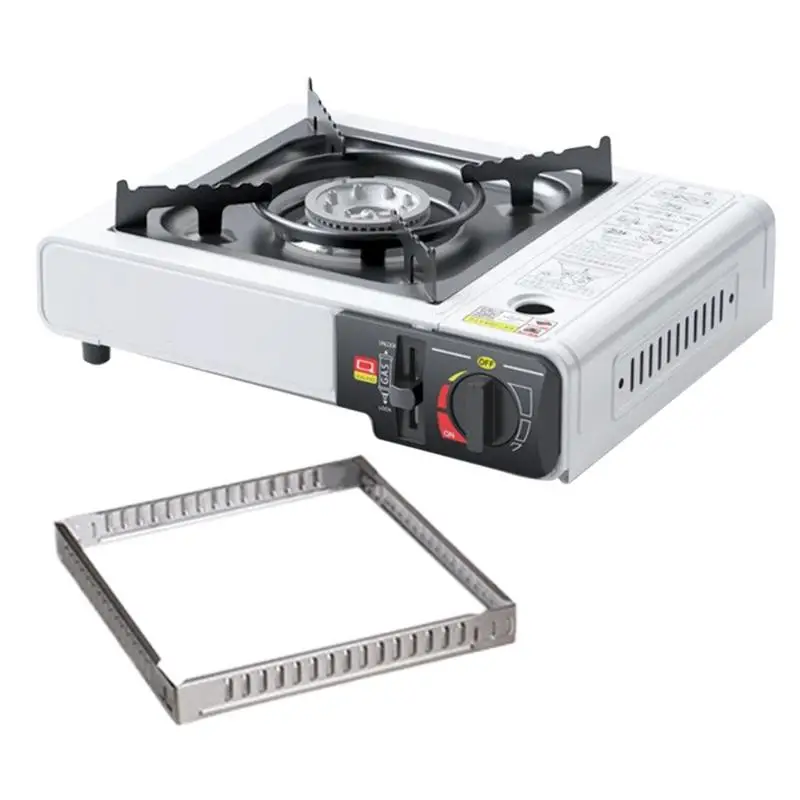 

Cassette Stove Camping Grill Cassette Stove Powerful Burner Heavy Duty Cooker Multi-Stage Flame Control Automatic Ignition For