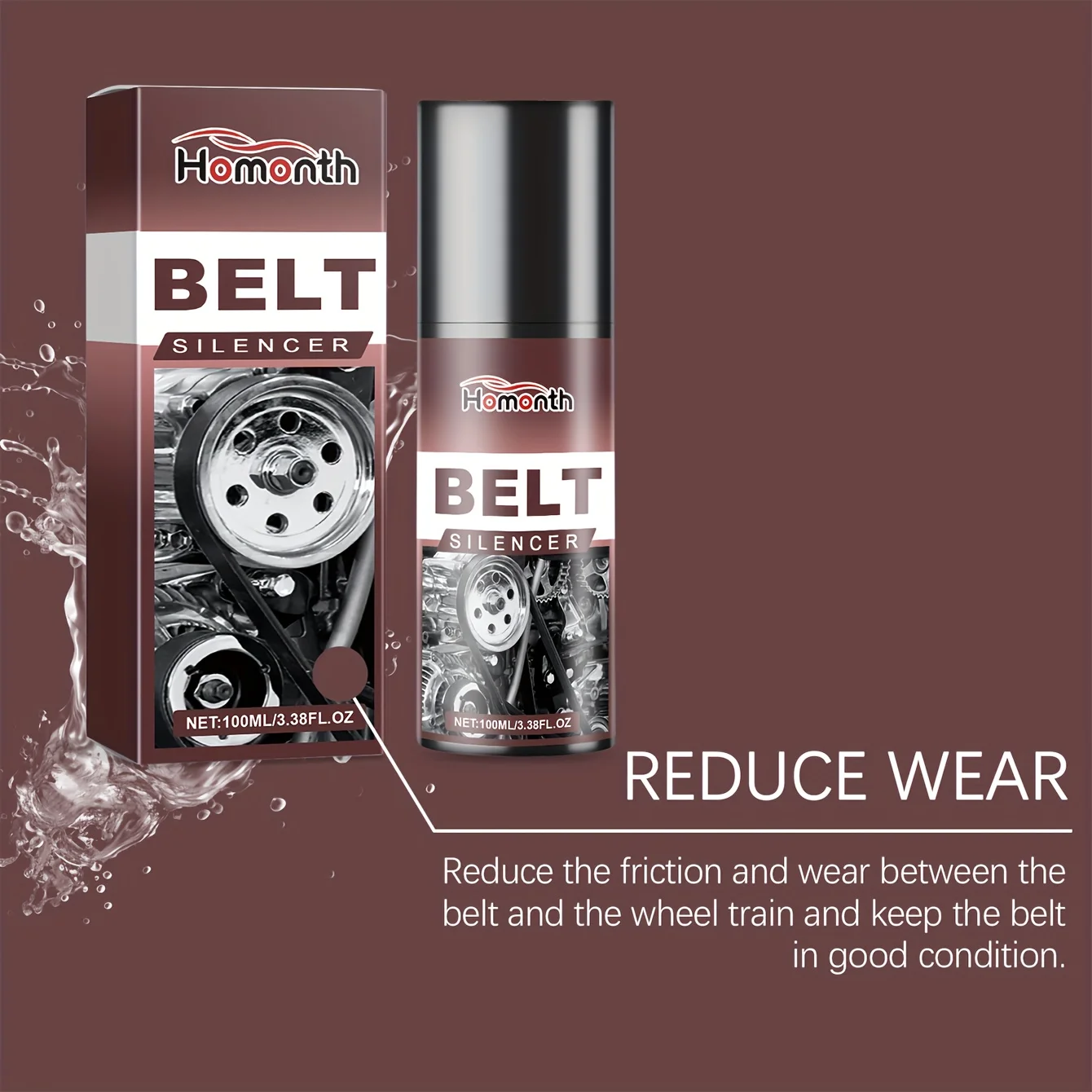 Car Belt Maintenance Spray Car Belt Noise Spray Extends Belt Life Engine Noise Lubrication Protection Antifriction Agent