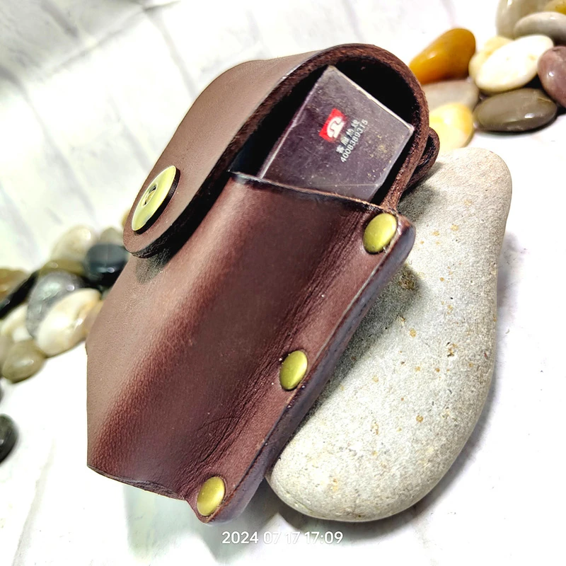 กระเป๋าหนังใส่บุหรี่แบบทำมือ ยี่ห้อ Blongk พร้อมซองใส่ไฟแช็ก รุ่น MF-XY สำหรับผู้ชาย