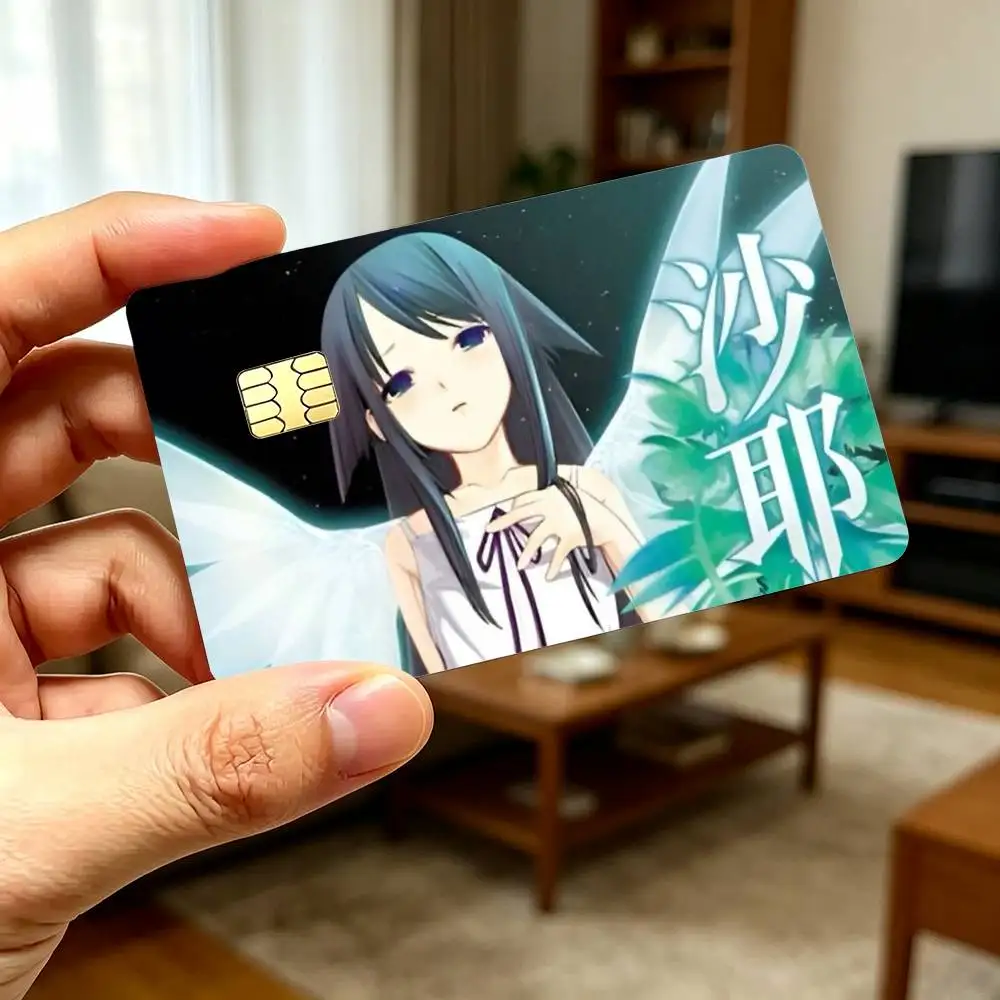 Game Saya no Uta The S-Song of Saya High‑Def Game Chip Decals Credit Card Tiny Waterproof Vinyl Decor Practical Present