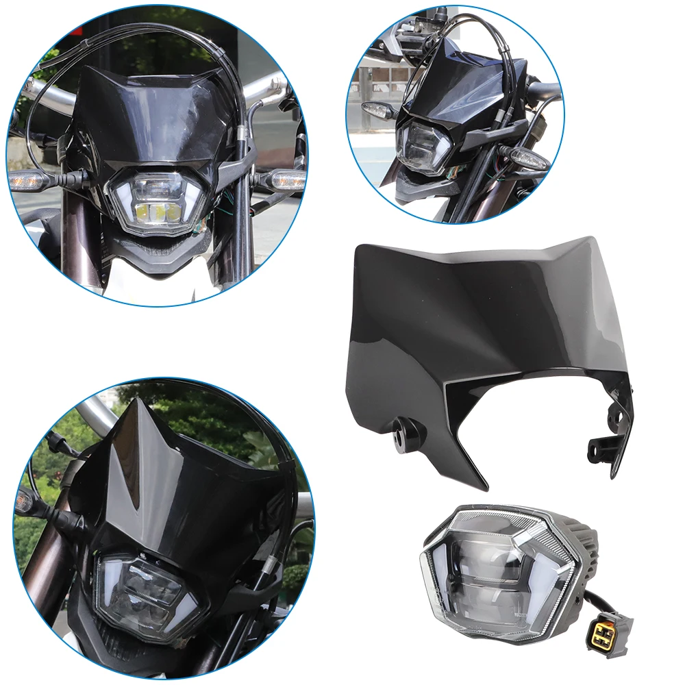 Black Front Headlight Cover Carbon Black Edition Full Black UB Headlamp Cover For SURRON Ultra Bee OEM Original