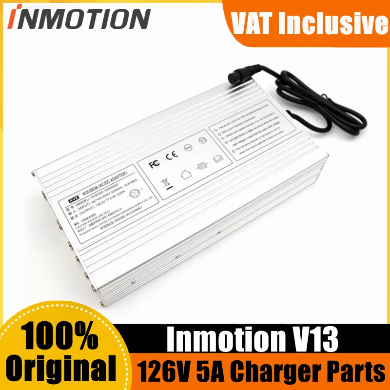 Original 126V 5A Charger Parts For INMOTION V13 Electric Unicycle 126V 3024Wh Battery Power Charger Replacement Accessories