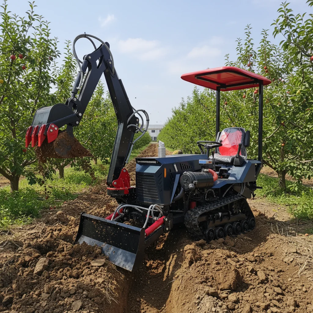 

Farm Use Crawler Tractor Compact Tracked Tractor Agricultural Cultivator Rotary Tiller Plowing Weeding Machine For Garden