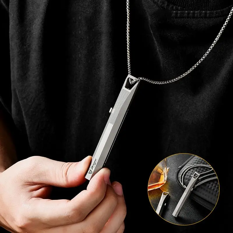 متعددة الوظائف في الهواء الطلق الدفاعية التيتانيوم قلم تخطيطي المحمولة EDC أدوات الطوارئ الراقية انزلاق توقيع قلم معدني الهدايا #6