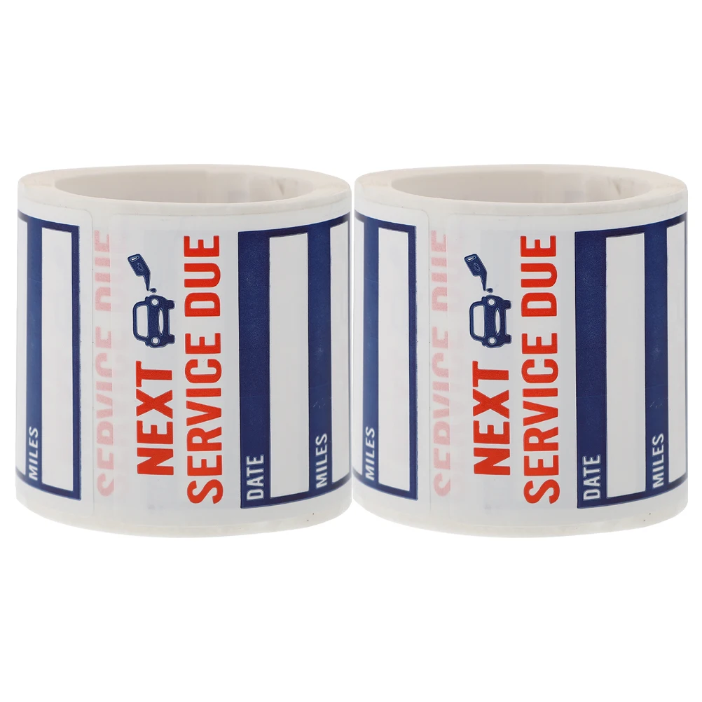 

2 Rolls Copper Plate Car Stickers Removable Service Due Maintenance Labels Adhesive Auto Window Sticker Easy Stick Safe