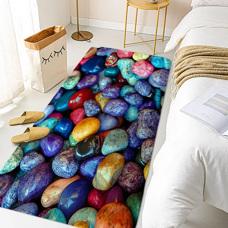 Pebble Stone Sleeping Room Rug House Interior Entrance Mat Carpet for Living Room Non Slip Doormat Entrance Door Home Decoration