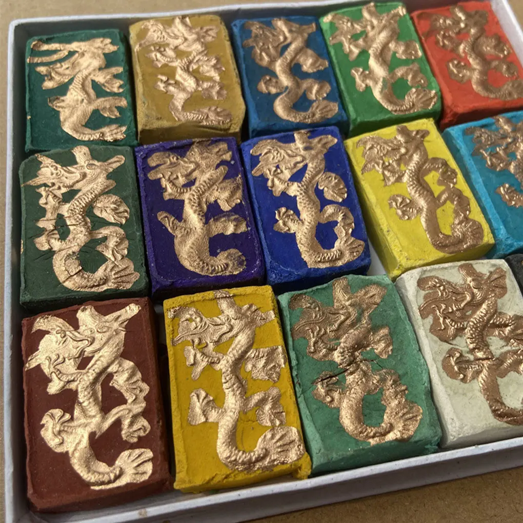 Dragon Emblem And Pattern Painting Practice Colors Colors Strip Block Set Calligraphy Box Set For Calligraphy Ink