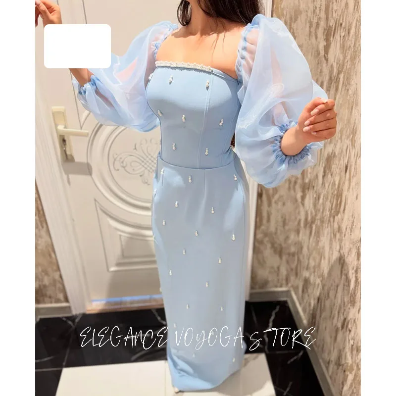 فساتين سهرة نسائية فاخرة من EVS Vestidos De Noche 2025 فستان فاخر يدوي من Fساتين Sheer مخصص بالخرز للحفلات الراقصة Desi