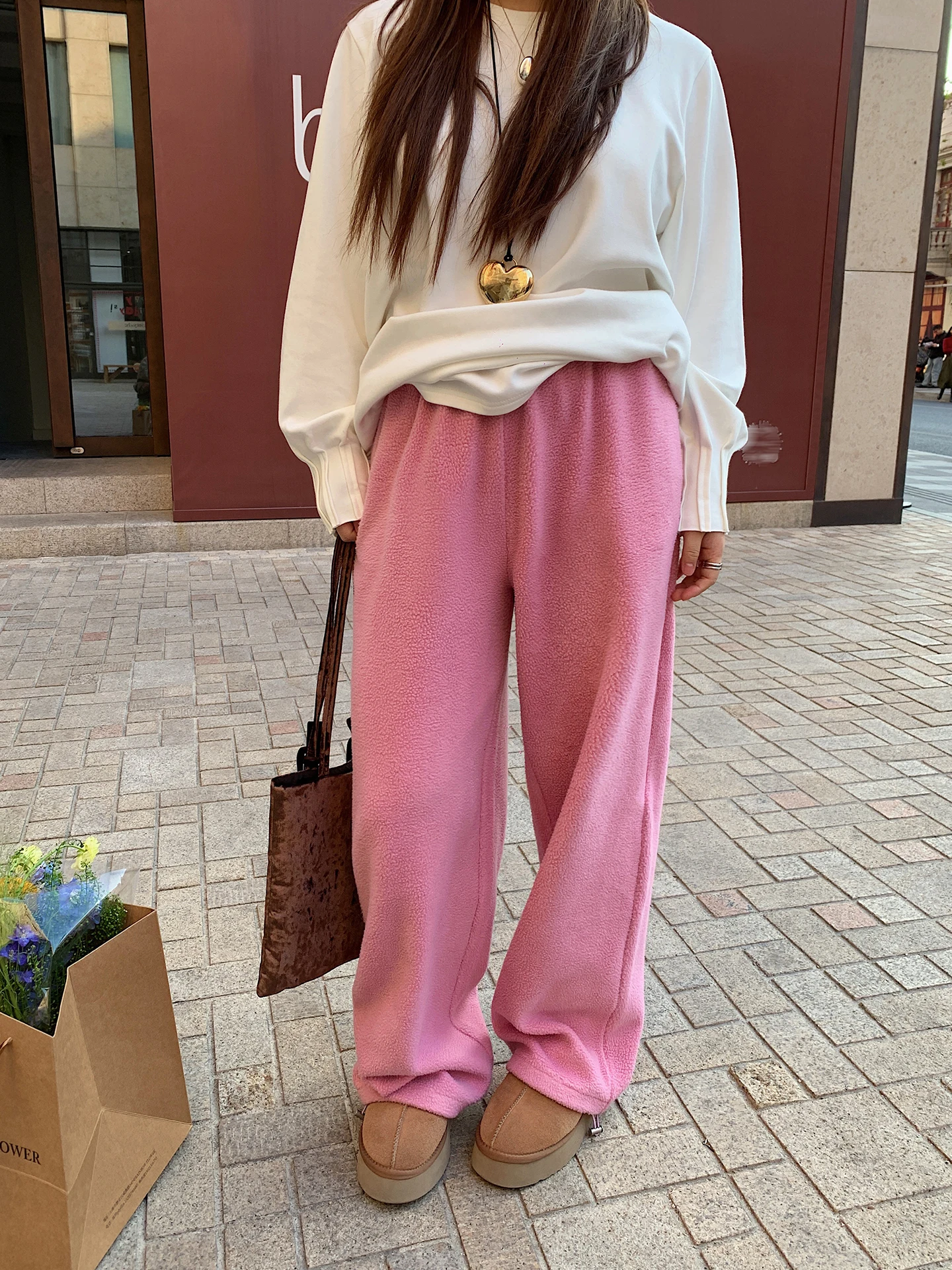 

Женские двусторонние флисовые спортивные брюки Gold Da, повседневные, зимние, розовые, больших размеров, комфортные, теплые, широкие, прямого кроя