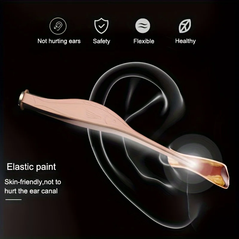 مزيل شمع الأذن مع ضوء LED للأطفال، إزالة شمع الأذن، ملعقة شمع للعناية بالأذن، حفار، مصباح يدوي للأذن #3