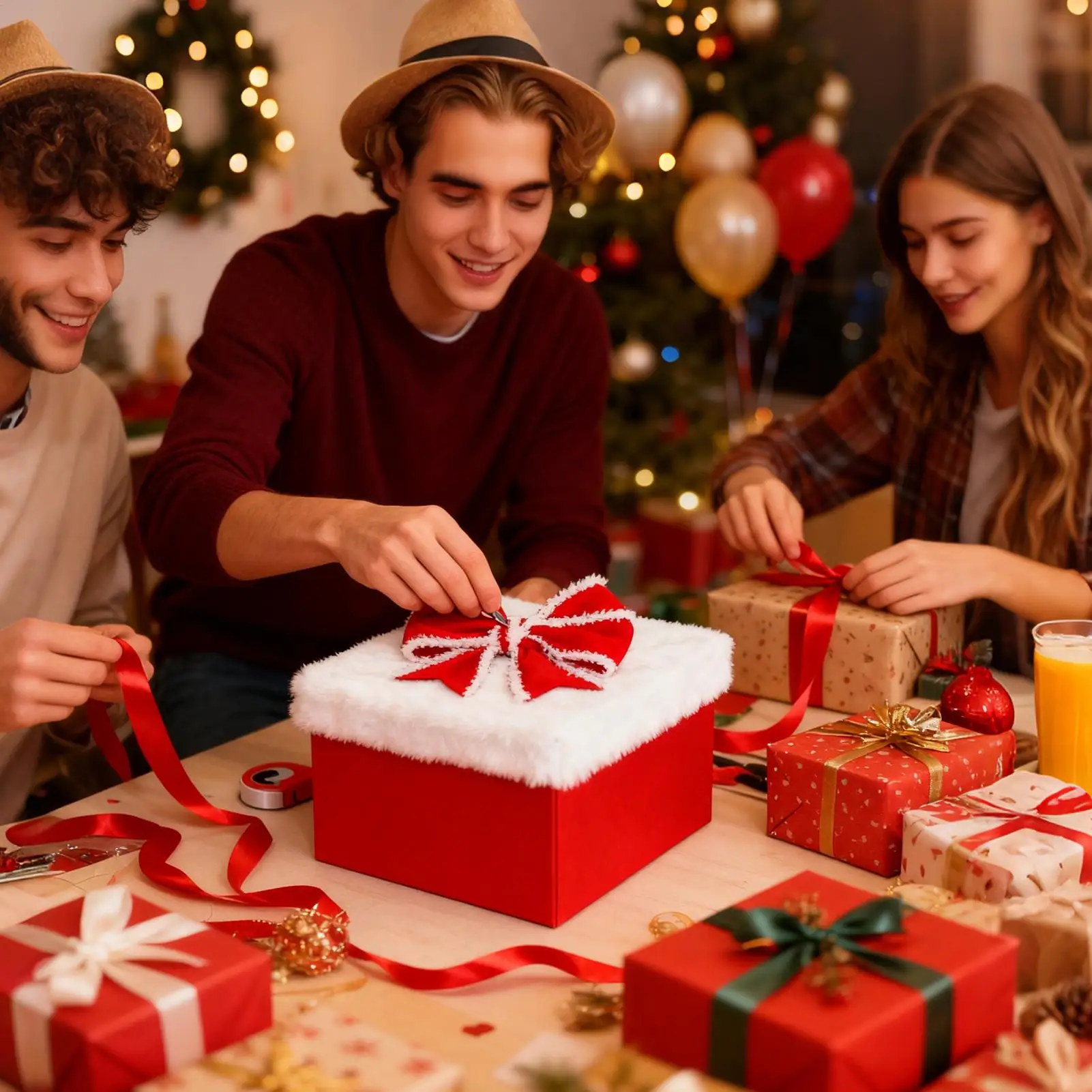 

Christmas Ribbon 2 Pieces Red Christmas Decoration Burlap Ribbon For Bouquet Cake Wreath Tree Table Party Family Gathering