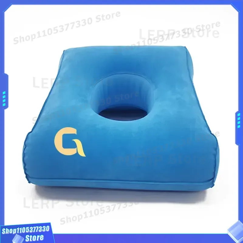 Multifunctional Portable Flocking Air Pillow for Office Nap Skin-friendly Inflatable Cushion Comfortable Head and Waist