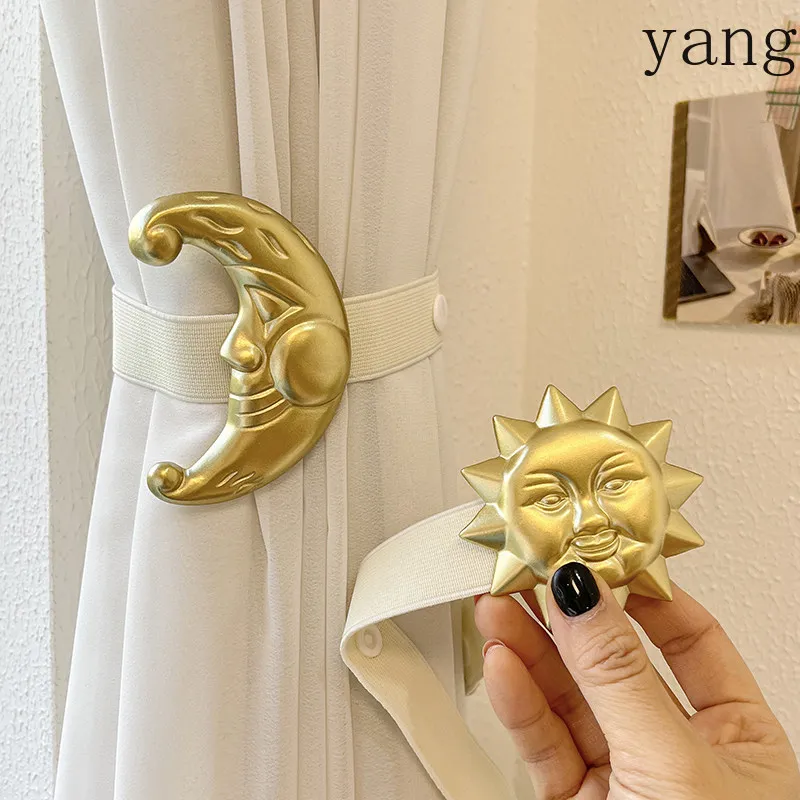 cx moon sun curtains tied with a pair of gauze curtains tied with storage clip