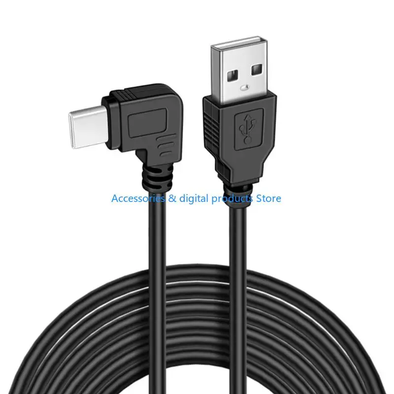 77JD Extended Length 3.5M USB To Type C Charging Cable Angled/Straight For Dashcams