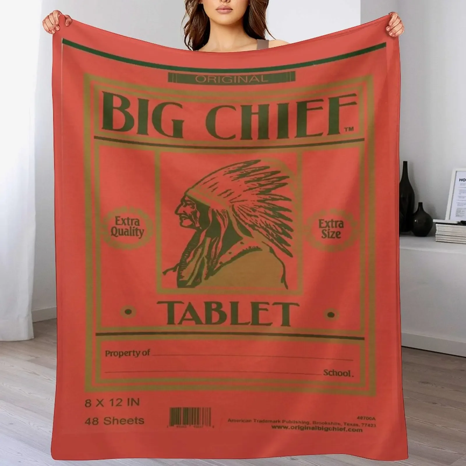 Big Chief Vintage Tablet Cover Throw Blanket Thins Bed Fashionable Blankets