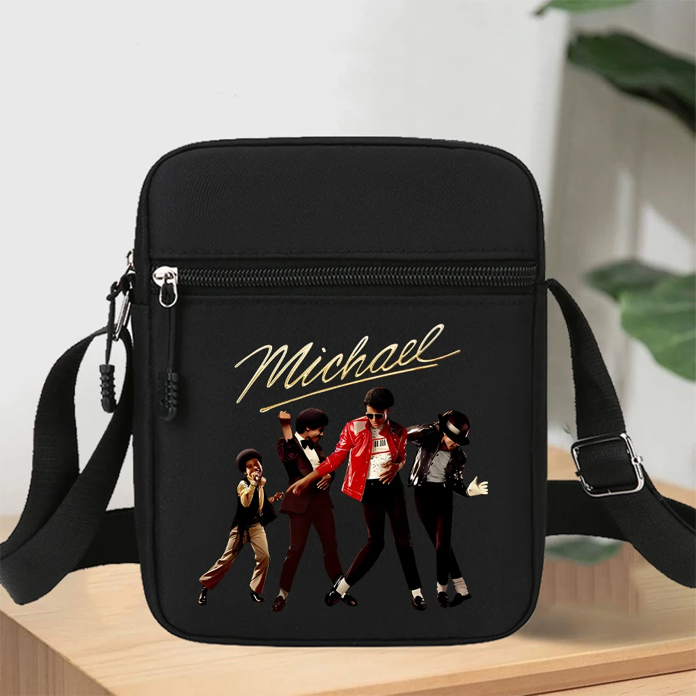 

King of Pop Michael Jackson Shoulder Bags Cartoon Character Printed Crossbody Bag Women Large Capacity Handbags Birthday Gifts