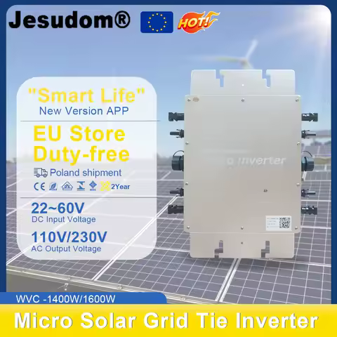 MPPT Solar On Grid Tie Inverter 1400W 1600W DC 22-60V to AC 120V230V with WIFI APP to Monitor