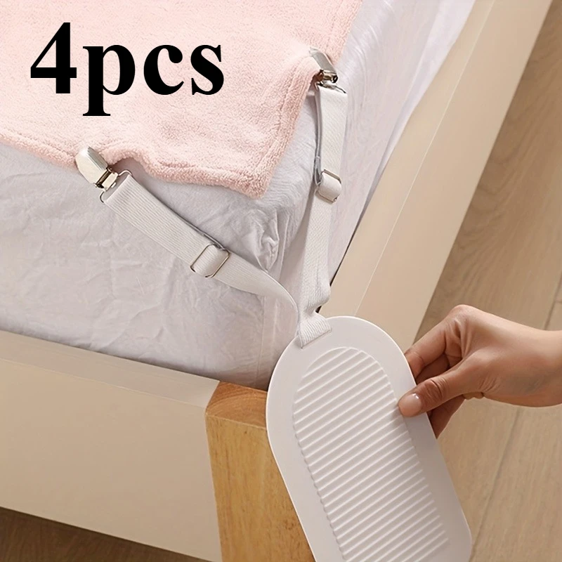1/4Pcs 7.87X4.72In Adjustable Non-Slip Bed Sheet Clip, Invisible Fastener With Secure Grip, No-Trace Design, Durable PP Material