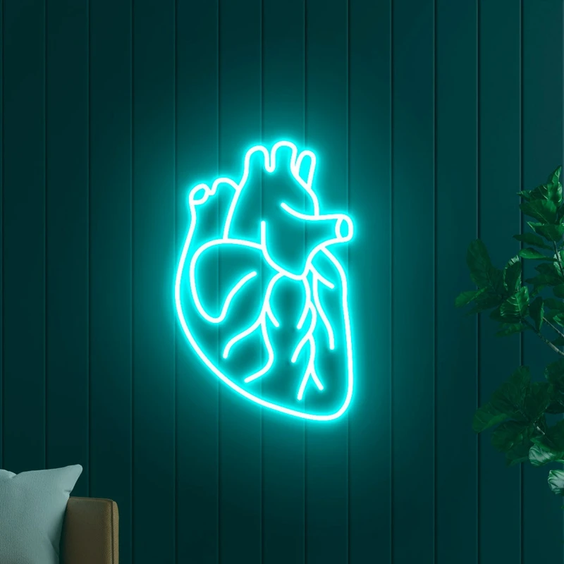 

Human Heart Led Neon Sign Custom Night Light Sign for Game Room Party Decor Oh Baby Neon Light Lets Party Home Decor