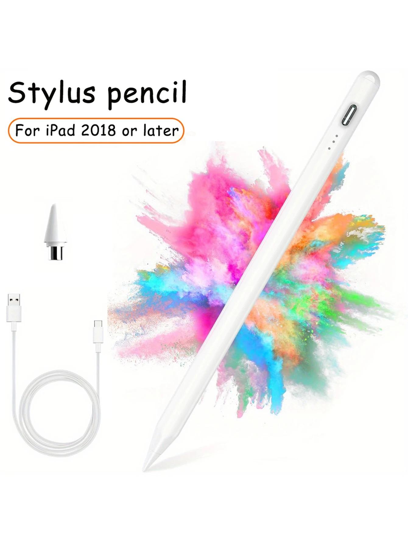 For Apple Pencil Palm Rejection Stylus For iPad Accessories 2022 2021 2019 2018 Air 5 Mini Pro Colored Touch Pen for iPad Pencil