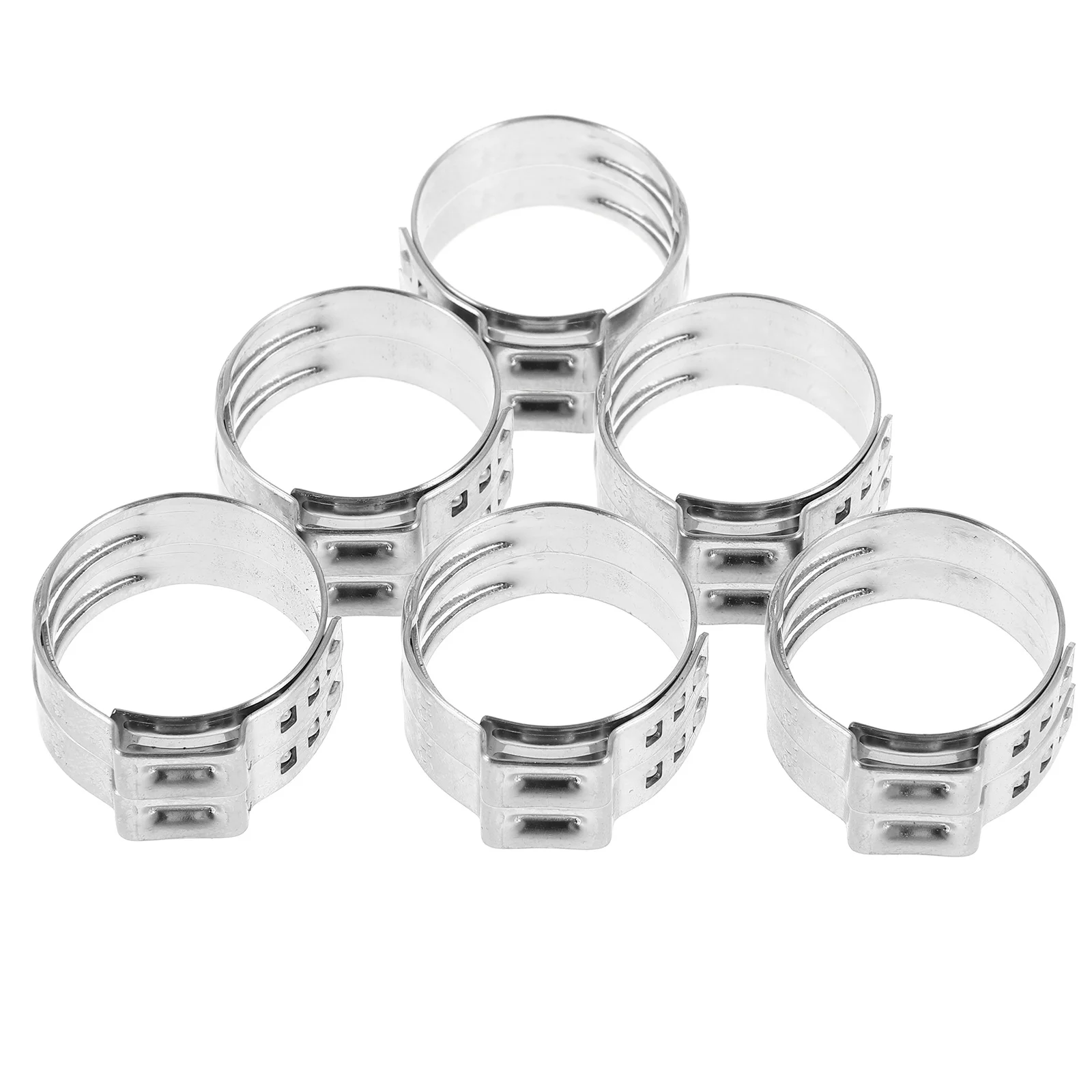 

50pcs Stainless Steel Hose Clamp Single Ear Design 20.3-25Mm Pipe Clamp 7Mm Band Width Durable Leak-Proof Crimp Ring