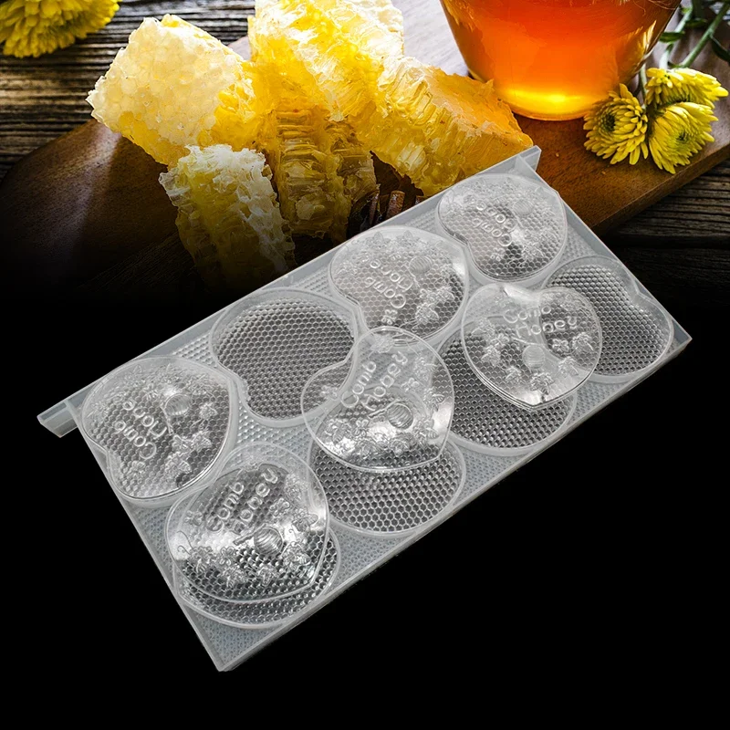 Plastic Loving Heart Comb Honey Fame Kit with Honey Box 150gx16 Beekeeping Gift Box Honey Bee Accessories