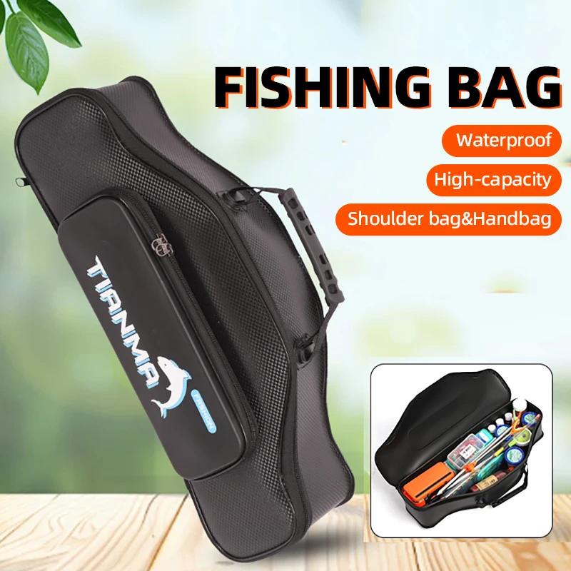 

Multifunctional Fishing Bag Portable Fishing Rod Bags Transparent Thickened Fishing Tackle Carry Case Clear Travel Storage Pack