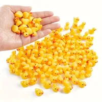 100 Pcs Mini Yellow Duck Ornament Miniature Figures,Tiny Duck,Resin,Handicraft,Micro Landscape, Home Decoration,