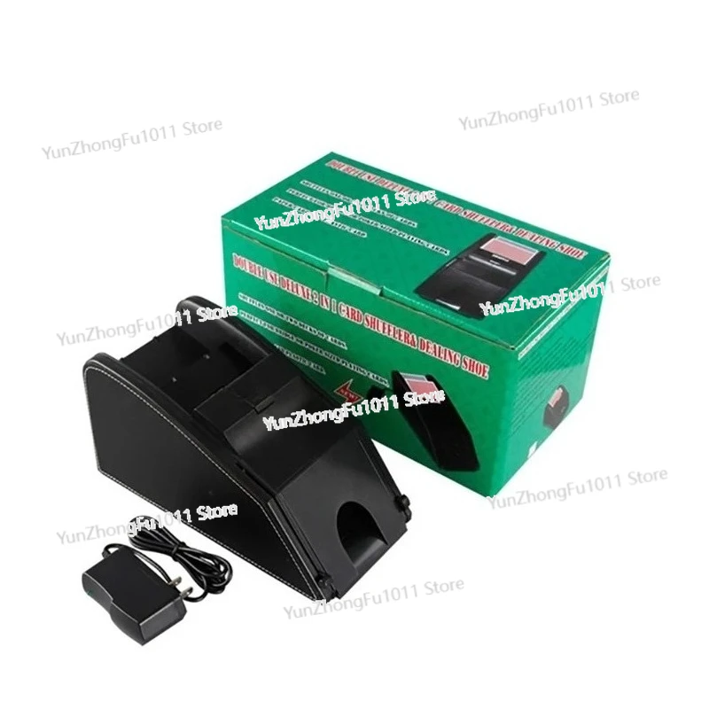 2 IN 1 Card Shuffler & Dealing Shoe Automatic Casino Playing Card Poker Card Automatic Shuffleing Machine