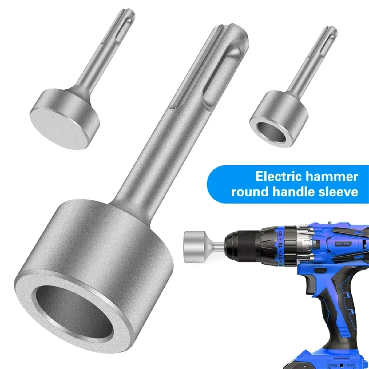 SDS-Plus Ground Rod Driver 19/21/35mm Diameter For Rotary Hammer Drills T Post Ground Rod Driver Tool Forged Steel Drill Bit