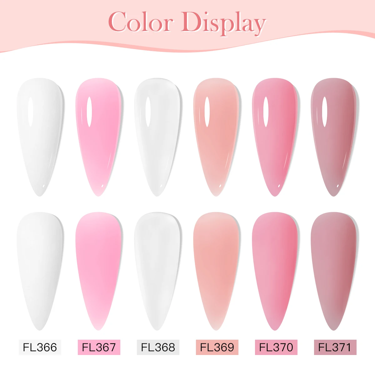 6pcs/Set 20ml Nail Extension Gel Kit Soak Off UV LED Acrylic Crystal White Clear Nude Building Gel UV Construction Nail Art Gel