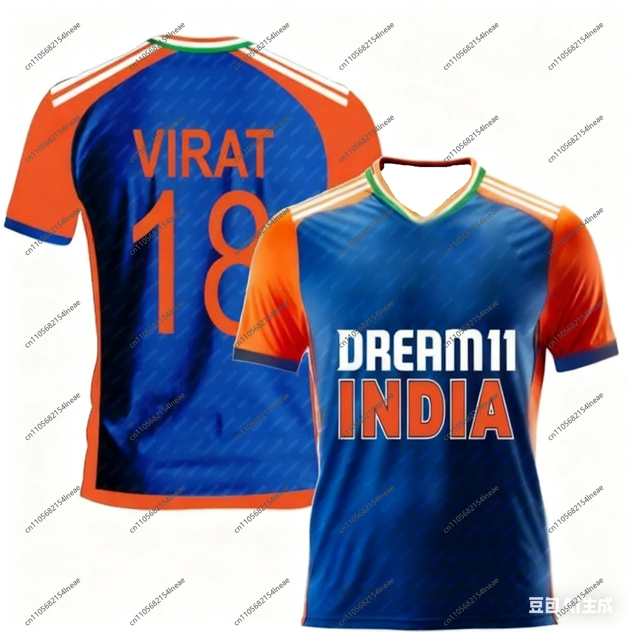

25 Sports VIRAT KOHLI Cricket Casual Sport Fan Edition Jersey Football Breathable Short Sleeve T-shirt Soccer Club Kit Top