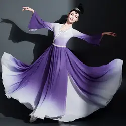 Classical Dance Performance Costume Elegant Dance Dress New Chinese Hanfu Repertoire Dress Performance Costume Umbrella Dance