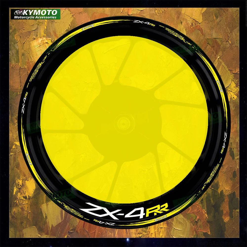 

Для ZX4RR ZX-4RR аксессуары для мотоциклов 17-дюймовые наклейки на передние и задние колеса модифицированные светоотражающие наклейки на обод колеса украшения