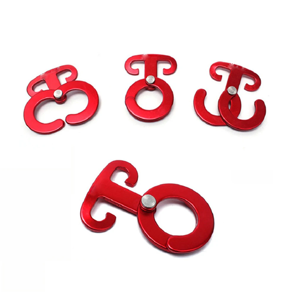 4PCS Guyline Cord Adjuster Self-locking Tent Tensioner for Camping Hiking Outdoor Rope Hanger Hook Wind Rope Buckle
