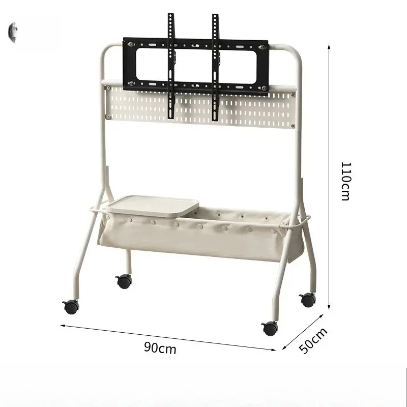 TV floor bracket living room bedroom cream wind removable simple hanger 32-75 inch household with brake