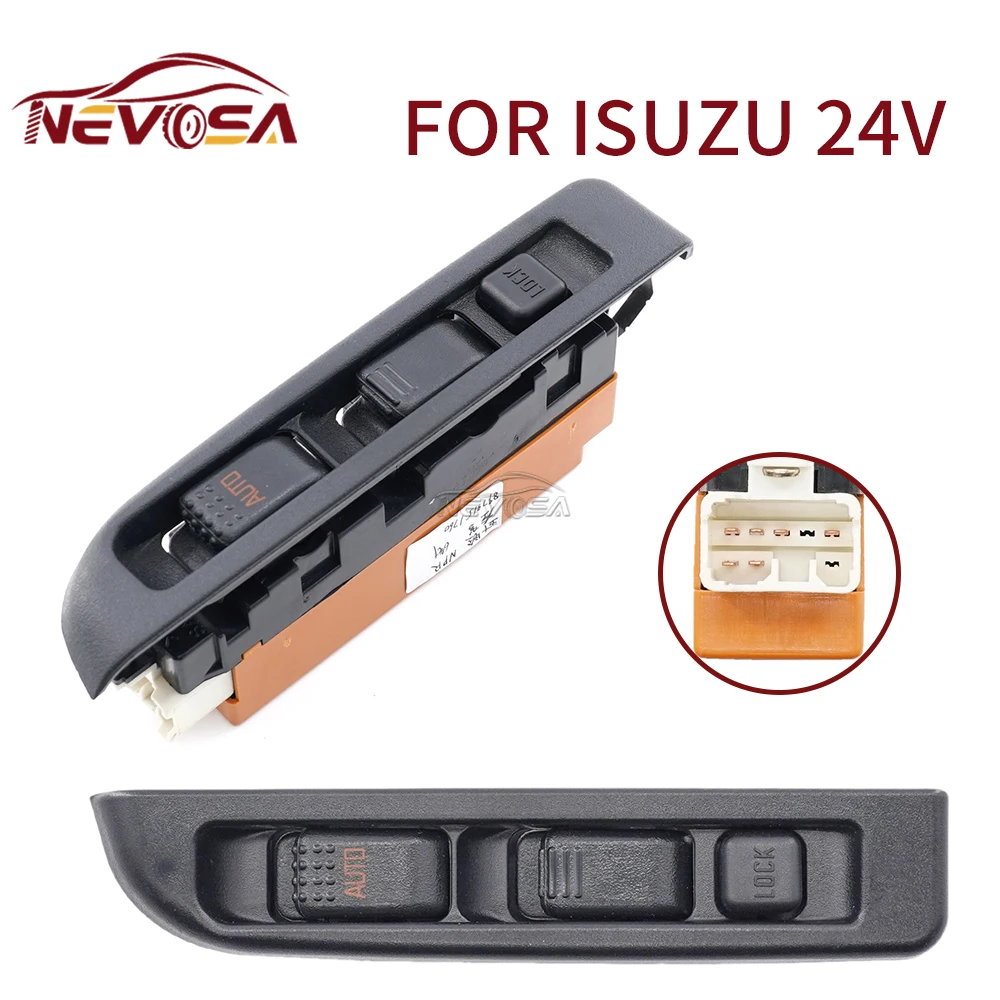 6Pins For Isuzu NHR NKR 24V New Power Window Switch Button 8-97315185 897315185 8973151760 8973151840 897315178 Car Parts