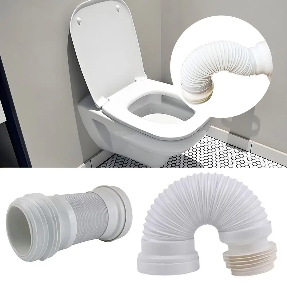 250mm-500mm Toilet Retractable Drain Pipe Extendable Universal Flexible WC Pan Connector Plumbing WC Sewer Pan Connector Tool