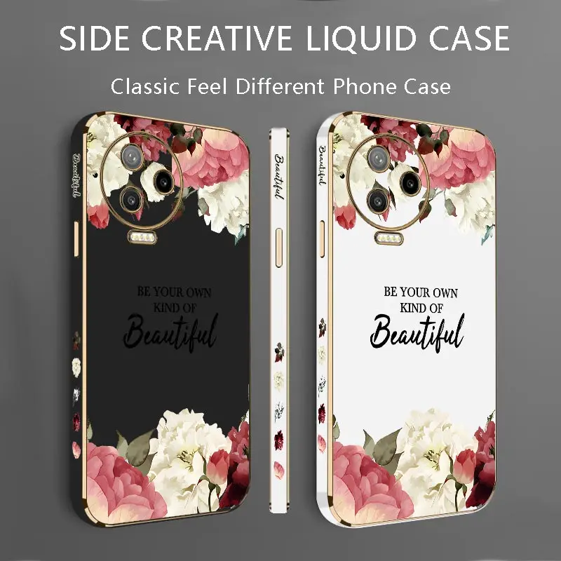 Quiet Flowers Luxury Plating Phone Case For Infinix Note 10 30i 30 10Pro 12 12Pro 30Pro 11Pro 30VIP 12VIP Hot 30 20 11S 12 Cover