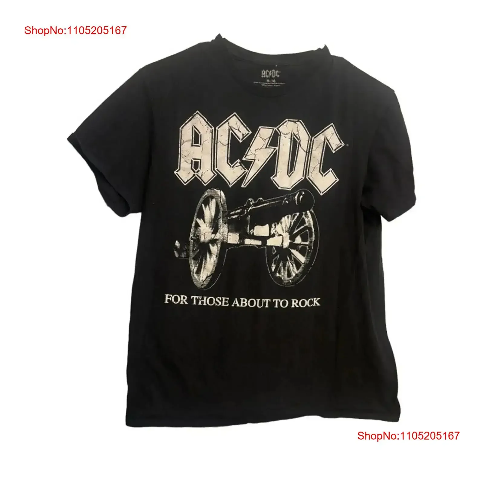 Rock Band T Shirt Reprint For Those About to Black S 4XL vintage Washed Versatile Comfortable Soft Stylish fashion Casual