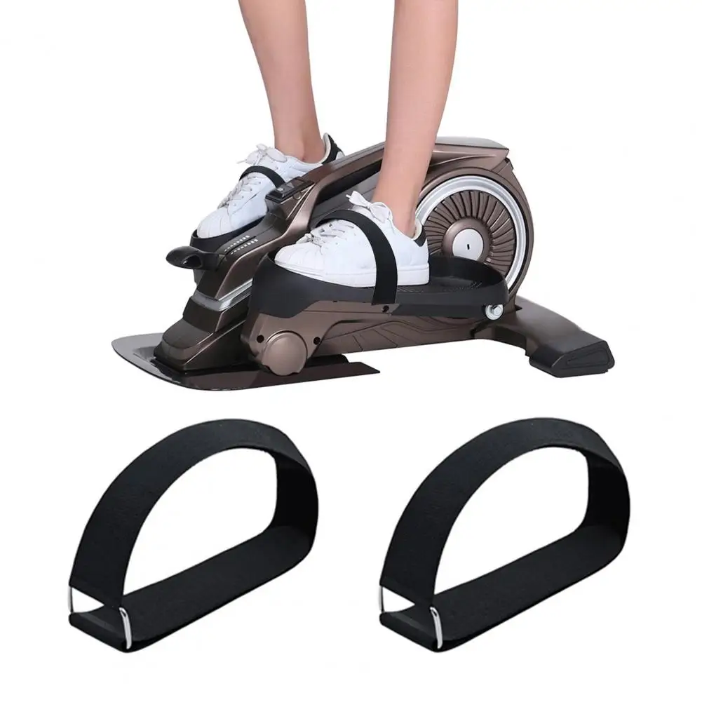Leg Exerciser Footrest Strap Adjustable Elliptical Leg Exerciser Pedal Straps with Metal Buckle Fastener for Under-desk Machines