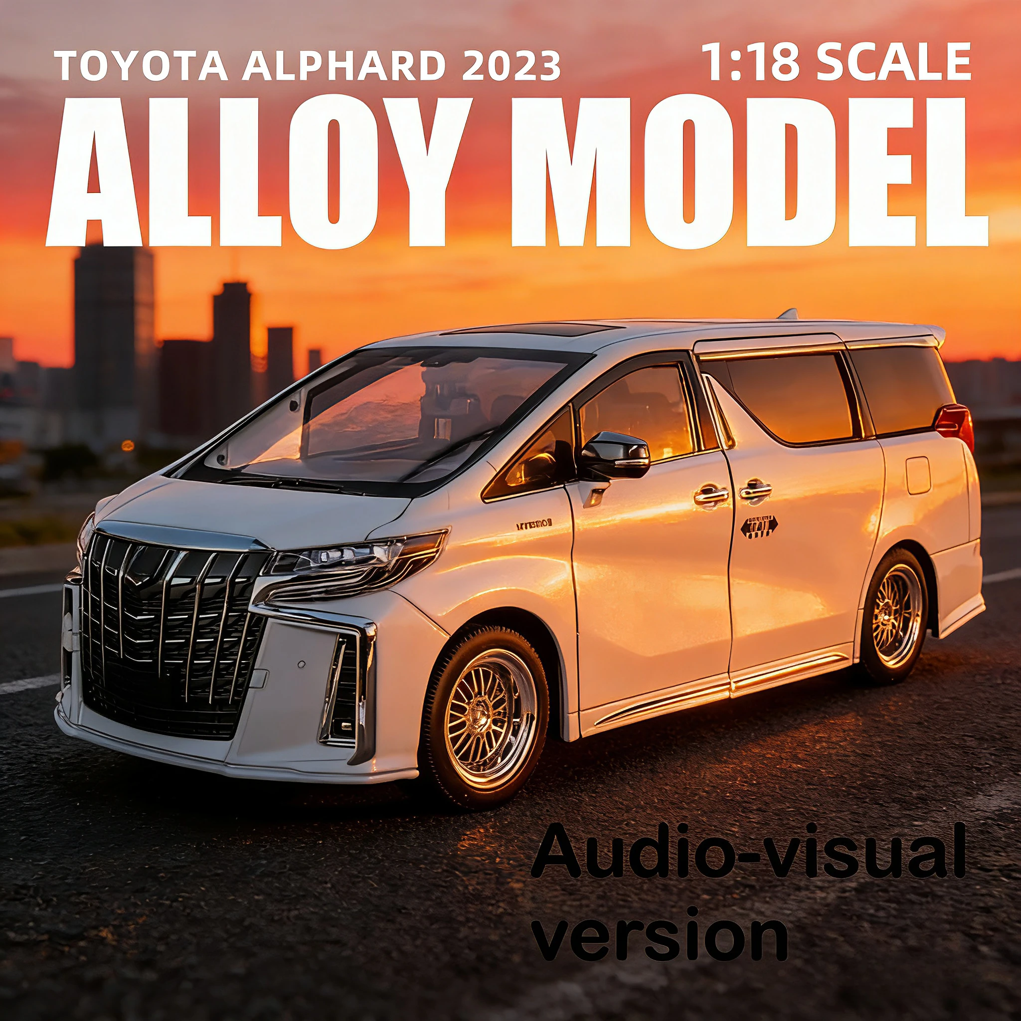 

Suitable for Alpha toy car 1:18, multi-functional box-type vehicle, made of aluminum alloy casting material,Audio-visual version