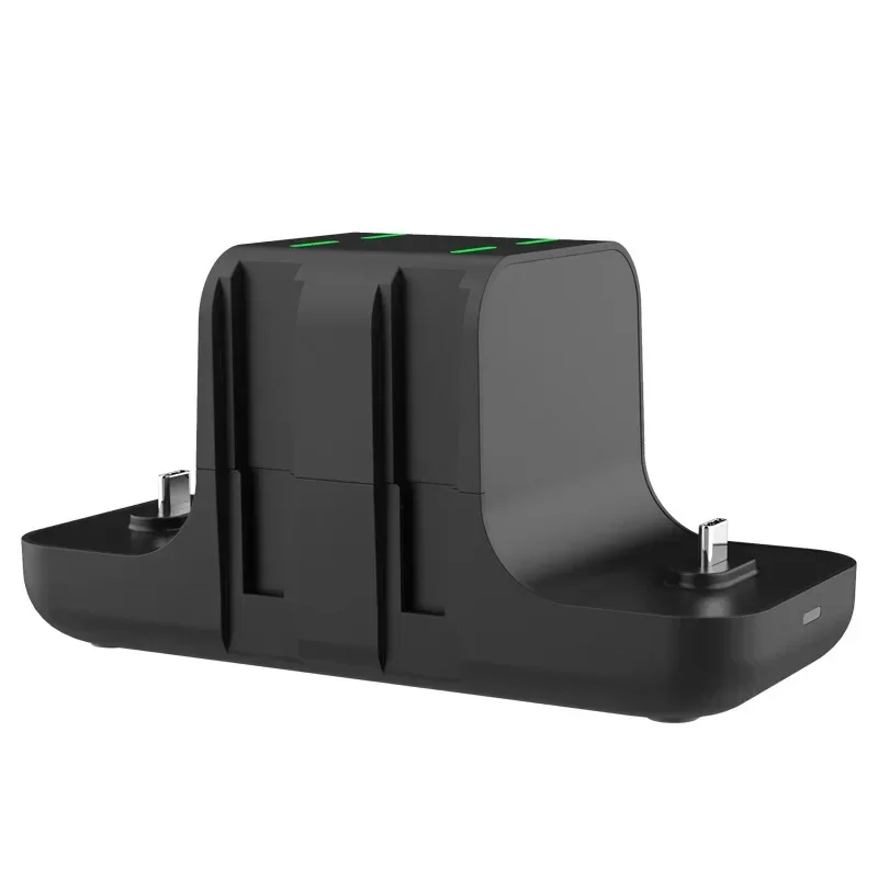 Switch Charger Dock Station 6 in 1, Oplaaddock Opbergstandaard voor Switch en Pro Controller NS Joy-Con, Zwart