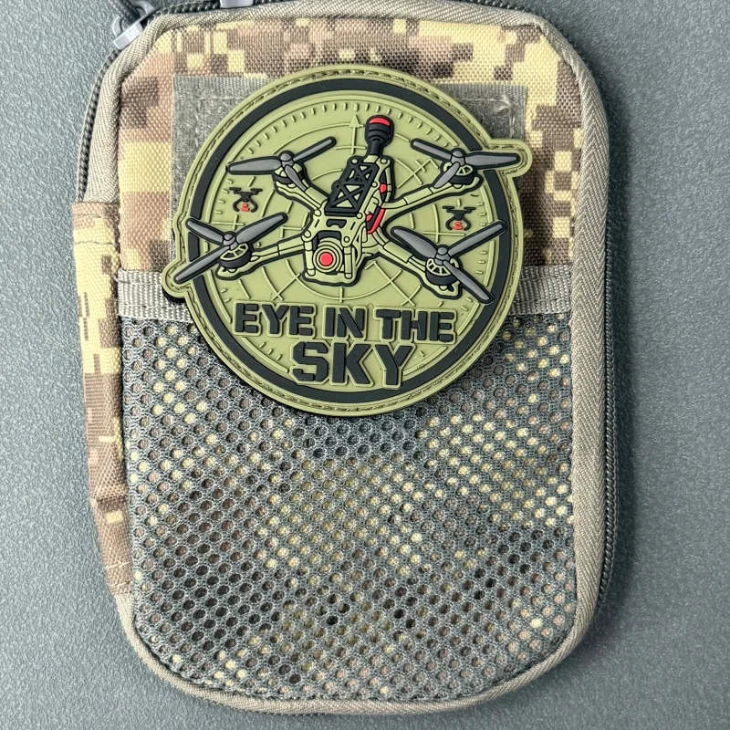 

"Eye in The Sky" Patch Tactical Morale Badge PVC Hook and Loop Backpack Clothing Decorative Accessory Sticker Armband