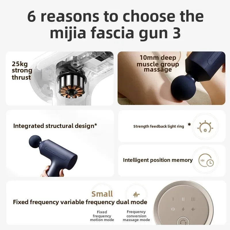 [Heavy new product] Xiaomi fascia gun 3 muscle relaxation special massager professional massager male